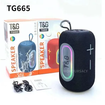 Caixa de som 20W Bluetooth високоговорител Безжичен външен преносим TWS стерео субуфер карта с голям обем нов високоговорител музикална кутия TG665