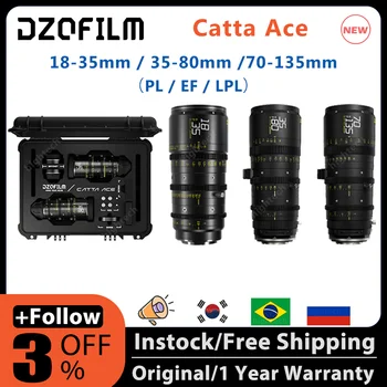 DZOFilm Catta Ace FF 18-35mm / 35-80mm /70-135mm T2.9-T22 Cine 2-Lens Bundle 3-Lens Bundle (PL / EF, черен)