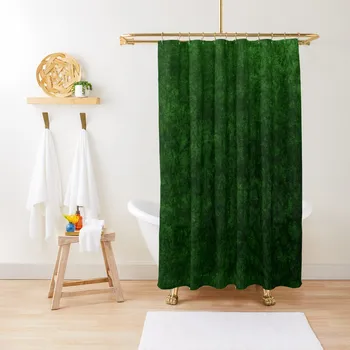 Изумрудено зелена трева кадифе | TextureShower завеса за баня душ против мухъл водоустойчив душ аниме душ завеса