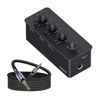 Усилвател за слушалки за Fosi Audios SK01 предусилвател с LoudnessCompensation аналогов усилвател за електрическа китара за слушалки