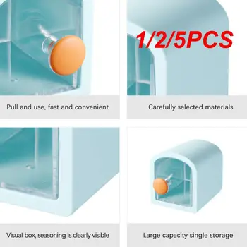 1/2/5PCS Прахоустойчиви кухненски консумативи кутия за съхранение Кутия за подправки Полихроматична стена висяща кутия за подправки Стенен монтаж