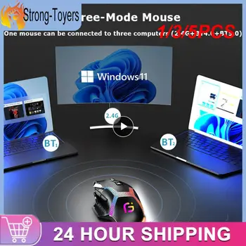 1/3/5PCS безжична геймърска мишка 2.4G акумулаторна безшумна ергономична компютърна 4000dpi за таблет Macbook лаптоп офис