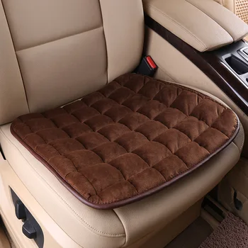 1 Pc Зимна седалка за кола Cover възглавница Universal Premium Comfort Memory Silk Wadding Non-Slip Rubber Bottom Auto Seat Pad