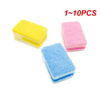 1 ~ 10PCS Миене на съдове Измиване кърпа Измиване Pad U-образна Удобен С голяма уста По-бързо Домакински инструменти за почистване Гъба Rub