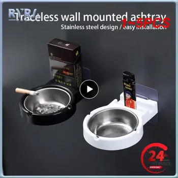  1 ~ 5PCS стена монтирани цигара за съхранение багажник баня стена неръждаема стомана пепелник тоалетна цигара съхранение чаша пушене
