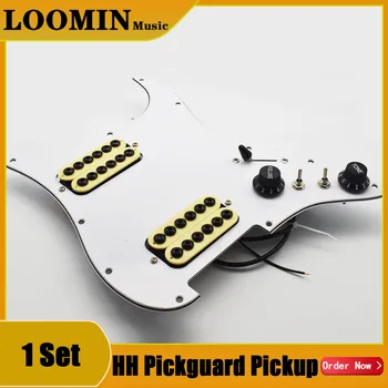 1 Комплект зареден предварително окабелен надраскване Две Humbucker намотка разделяне HH китара Pickguard електрическа китара Pickguard