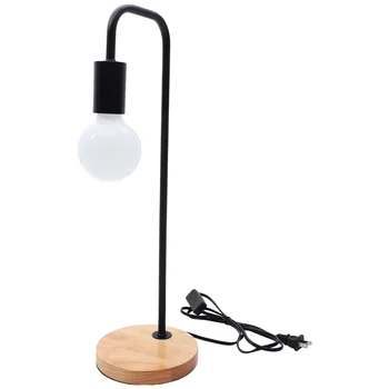 1 Комплект нощна лампа Дървена основна настолна лампа Минималистична нощна лампа Нощна лампа Нощна светлина за спалня (US Plug)