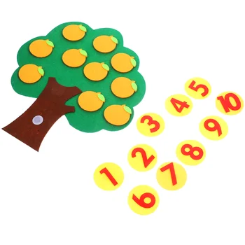 1 Комплект плодово дърво играчка математика преподаване помощ плодове номер съвпадение играчка броене плодове игра доставка