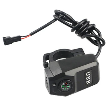 1 парче електрическа кола USB зарядно за кола черно PVC с каска кука велосипед мотоциклет зареждане главата езда оборудване