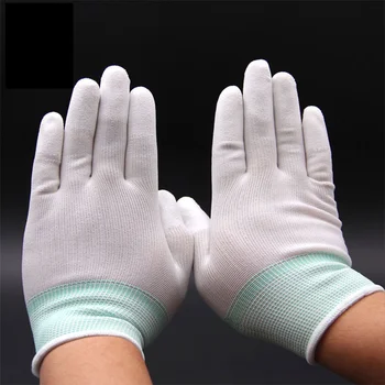 1 чифт антистатични ръкавици Антистатични ESD електронни работни ръкавици PU покритие с палмово покритие Finger Antiskid за защита на пръстите