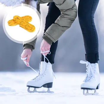 1 чифт професионални хокей на лед скейт дантели восъчни връзки за обувки против замръзване анти-фрактура обувки дантели за спортни ски хокей