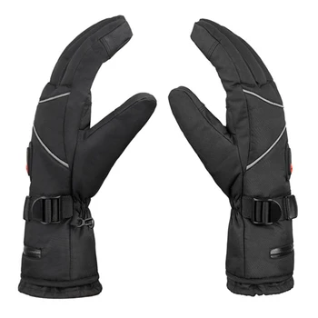 1 чифт термични ръкавици водоустойчиви електрически нагревателни ръкавици сензорен екран мъже жени за ски колоездене за мотоциклет за спортен туризъм