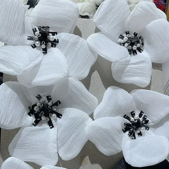 10 парчета мъниста перла шифон цвете DIY лепенки