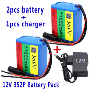 100%. New.12V.11800 mAh.3S2P.Batterie Au Lithium.18650.Batterie Au Lithium Pack Protection Conseil Rechargeable.1A Chargeur.