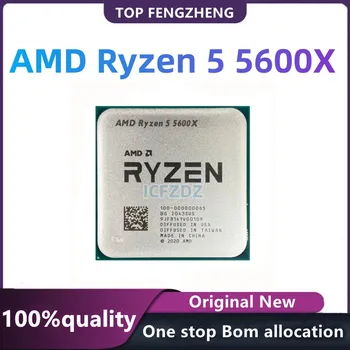 100%New AMD Ryzen 5 5600X NEW R5 5600X 3.7 GHz 6-ядрен процесор с 12 нишки 7NM 65W L3=32M 100-000000065 Socket AM4