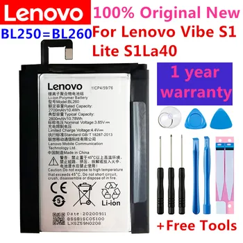 100% оригинал ЗА Lenovo VIBE S1 S1c50 S1a40 BL250 батерия Акумулаторна литиево-йонна батерия за вграден мобилен телефон литиево-полимерна батерия
