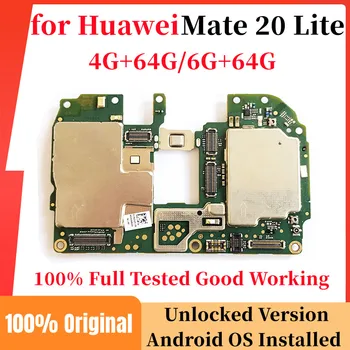 100% оригинална отключена дънна платка за Huawei Mate 20 Lite дънна платка flex с пълни чипове Добра работа 64gb логическа платка