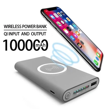 100000mAh безплатна доставка Безжична банка за захранване бързо зареждане преносим LED дисплей външна батерия за HTC PowerBank