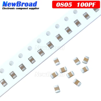 100pcs 100PF NPO грешка 5% 50V 0805 100P 0.1NF SMD дебел филм чип многослоен керамичен кондензатор