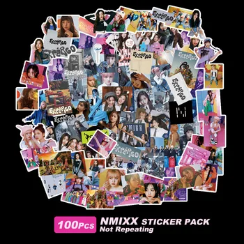 100Pcs/Set NMIXX албуми с EXPERGO подкрепа стикери самозалепващи декоративни Iarge край стикери ръка Iedger стикери