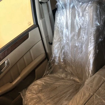 100Pcs Автомобилна пластмасова седалка Поддръжка на превозни средства Красота за еднократна употреба Автомобилна седалка за кола Cover Прах и мръсотия