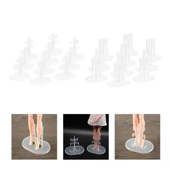 10pcs Clear Doll Support Leg Holders Doll Stand Display Holder For Dolls Прозрачни ясни стойки
