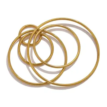 10pcs/lot Неръждаема стомана злато цвят затворен контур конектори пръстени DIY обеци бижута вземане на консумативи аксесоари на едро