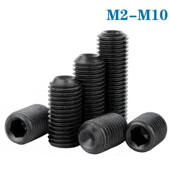 10Pcs M2 M2.5 M3 M4 M5 M6 M8 M10 Комплект за безглава чаша Винт 12.9 клас въглеродна стомана шестнадесетичен винт