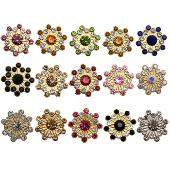10pcs геометрични цветя форма кристал бутони кристал стъкло камък дрехи декорация шевни бутони
