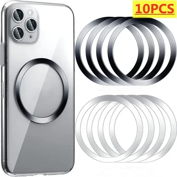 10PCS Силна магнитна метална плоча Универсална подложка стикер магнитна стойка за iPhone Samsung Xiaomi безжично зарядно устройство за телефон за кола