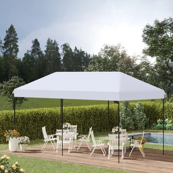 10'x 20' изскачащ сенник, външен водоустойчив, UV устойчив сенник, градина професионална парти палатка, регулируема височина, павилион
