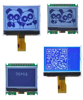 12PIN SPI бял / син дисплей за подсветка 9664 LCD LCM екран (платка / без платка) ST7567 контролер