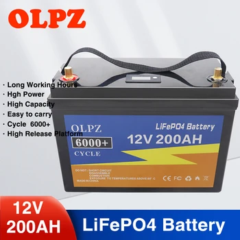 12V 100Ah 200Ah LiFePO4 литиево-желязо фосфатна батерия Вграден BMS за подмяна на по-голямата част от резервното захранване за домашно съхранение на енергия