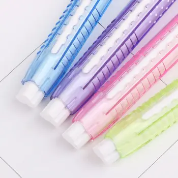 1pc Creative Mechanical Pen Shape Eraser Гумени прибиращи се канцеларски материали Училищни пособия Студентски детски подарък играчка
