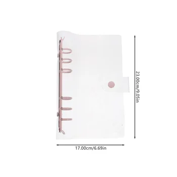 1Pc Практичен прозрачен PVC капак тетрадка Loose-leaf Scrapbook Notepad