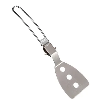 1Set сгъваема шпатула Малка лопата за готвене на открито от неръждаема стомана за къмпинг Прибори за хранене за пикник Пешеходен туризъм Аксесоари за готвене на барбекю