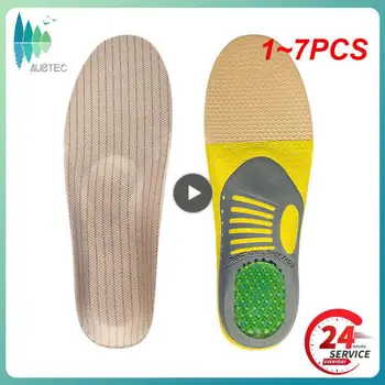 1~7PCS Премиум стелки от ортотичен гел Ортопедична плоска подложка за здраве на краката Подметка за обувки Поставете подложка за поддръжка на арка за плантарен фасциит