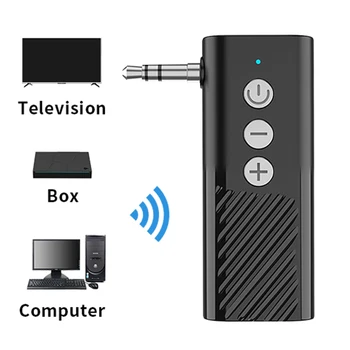 2 в 1 аудио предавател 3.5mm AUX Bluetooth-съвместим 5.3 аудио адаптер музикален приемник адаптер поддържа TF карта Hand-Free Call