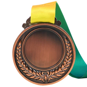 2 инча златна сребърна бронзова награда медал с вратна лента победител награда медал кръг за детска училищна спортна среща