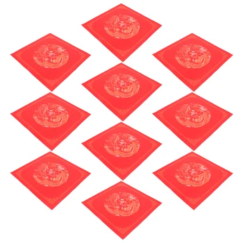 20 листа декор Батик оризова хартия празна Xuan Fu характер пролетен фестивал Scroll червено дете