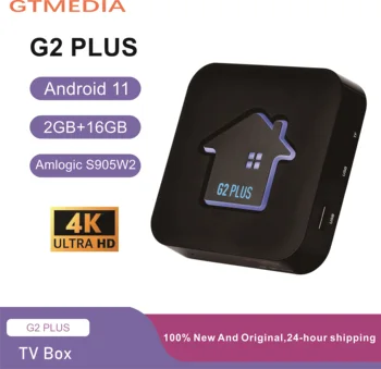 2023 GTMEDIA G2 PLUS Android 11 CAIXA de TV 4K UHD Amlogic 905W2 Quad Core 2GB 16GB 2.4G WIFI Media Player Set Top Box
