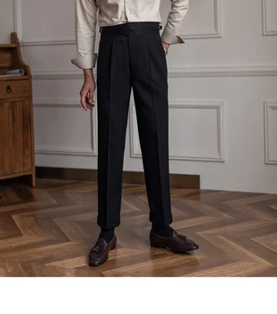 2023 Мъж Pant висококачествени панталони за мъже дизайн талията панталон британски бизнес офис клуб ежедневни екипи социален hombre