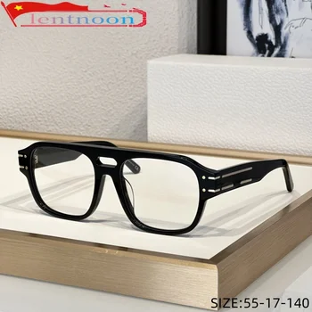 2023 Мъжки диоптрични очила Дизайнерска марка Класически моден ацетат Черен миопичен компютър за четене Дами Луксозна рамка за очи