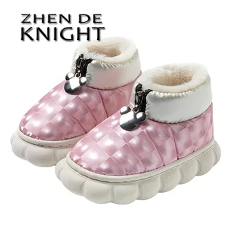2023 Нова детска мода момичета чехли водоустойчиви зимни ежедневни деца момчета къси ботуши нехлъзгащи се обувки родител-дете