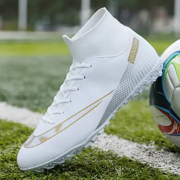 2023 Нови качествени футболни обувки на едро Удобни футболни обувки Дишащи бели футболни мъжки маратонки Обувки за обучение по футзал