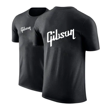 2024 Gibson Мъжко лято Най-новата обикновена тениска с къс ръкав с кръгло деколте Спортен ежедневен печат Високо качество Удобни върхове