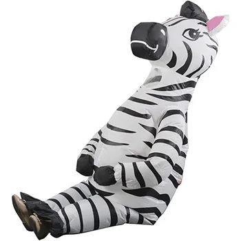 2024 Нов костюм Изцяло тяло надуваем тигър зебра костюм фантазия парти ролева игра костюми Животински взривяване костюм за жени Мъже