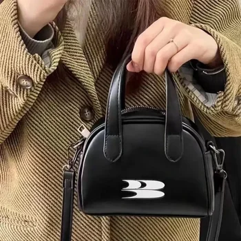 2024 Сладка модна чанта за жени Pu кожа плътен цвят отпечатва случайни прости рамо чанта елегантен високо качество Crossbody чанта