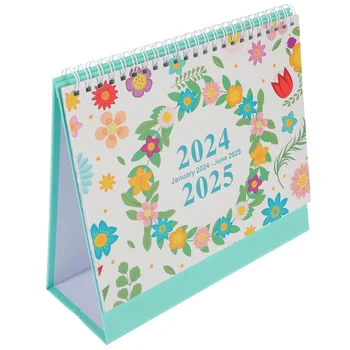 2024 Стенен календар Забележка Стоящи настолни календари Цветята Ежедневна употреба Месечна хартия Офис декор