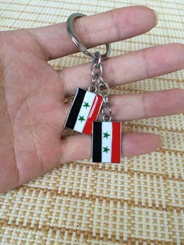 2PC/LOT Сирия флаг огърлица гривна висулка Syrien ключодържател сирийците картата Ключодържател Syrie подарък телефон случай кола стикер банер